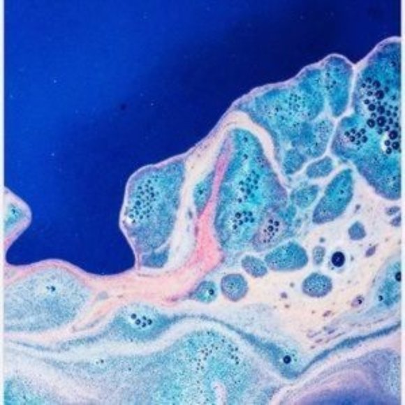 Blue Pink wave modern luxury abstract art print - Picture 2 of 2